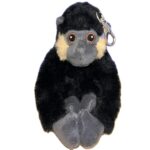Male Golden-Cheeked Gibbon Soft Toy Keyring